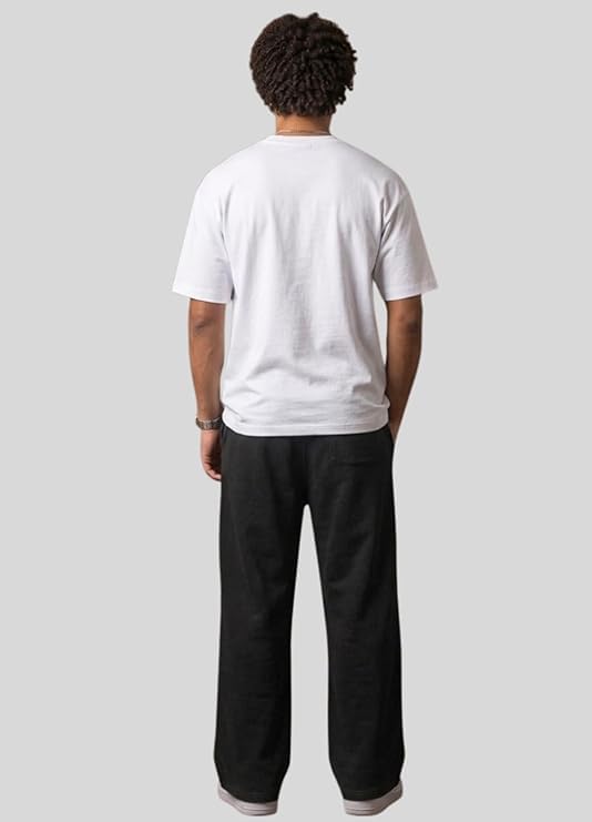 Pure Cotton Men's Baggy Lower | Lower for Man Loose Fit with Pockets & Elastic Waist I Baggy fit Lowers for Gym, Jogging & Casual Wear