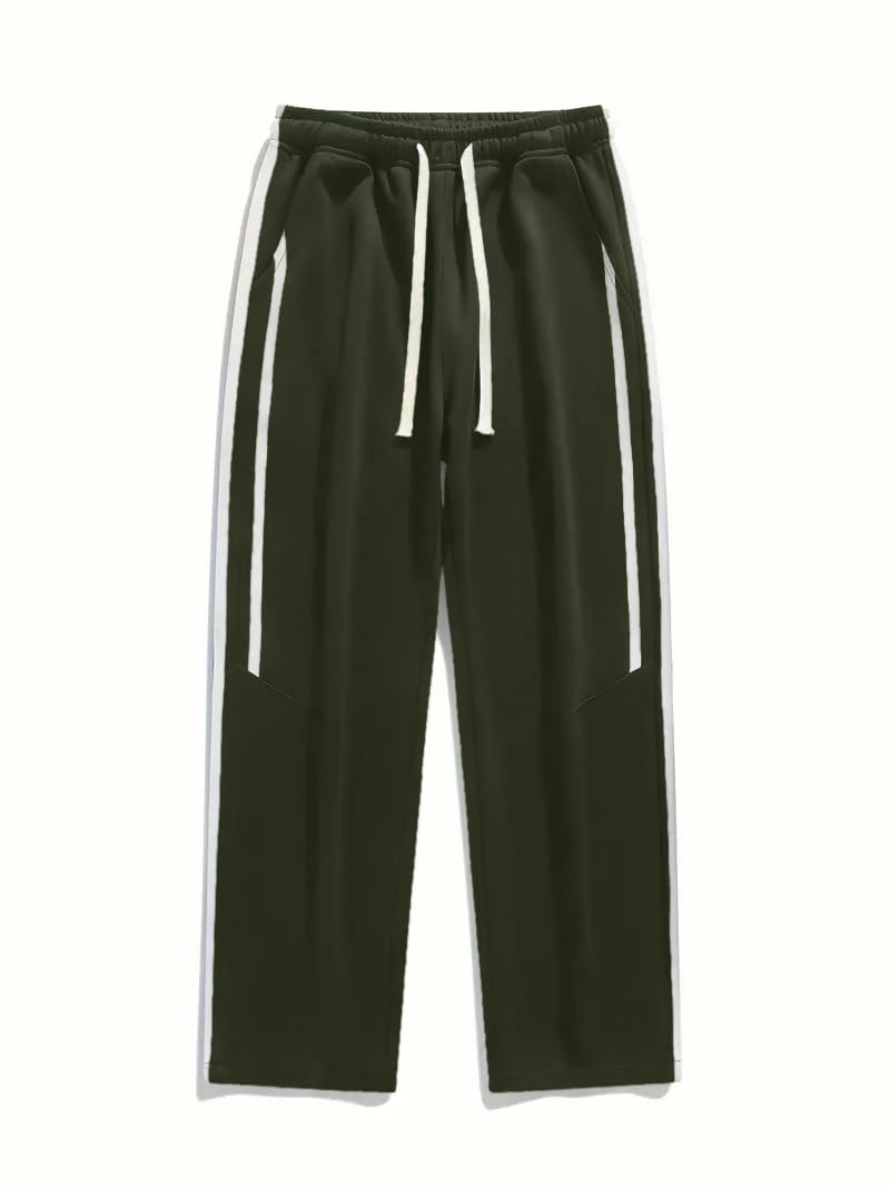 GRECIILOOKS Korean Style Track Pants for Men – Loose Fit Lycra Cargo Joggers | Trendy Gym & Streetwear Bottoms with Utility Pockets (Available in Plus Size)