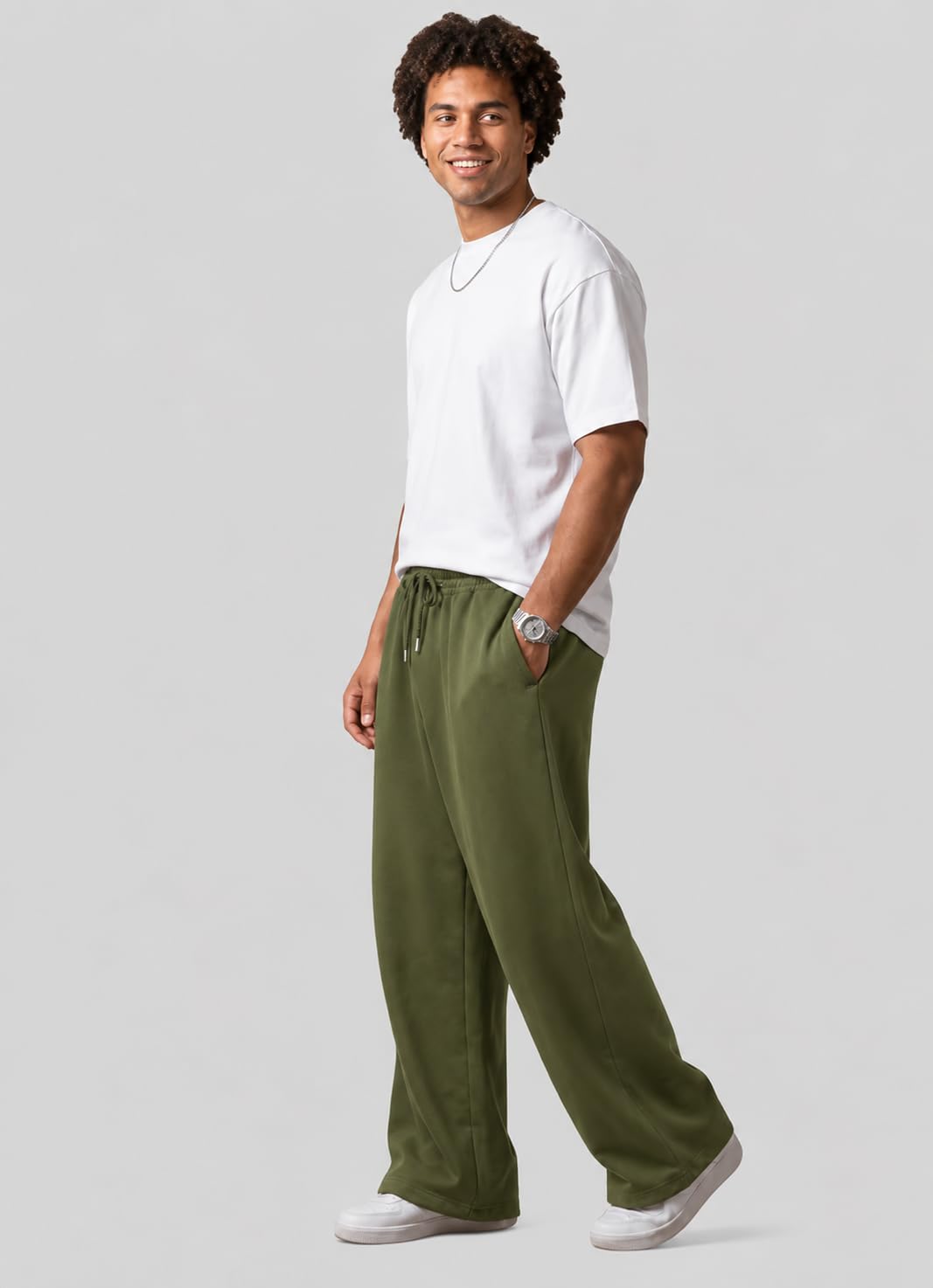 Pure Cotton Men's Baggy Lower | Lower for Man Loose Fit with Pockets & Elastic Waist I Baggy fit Lowers for Gym, Jogging & Casual Wear