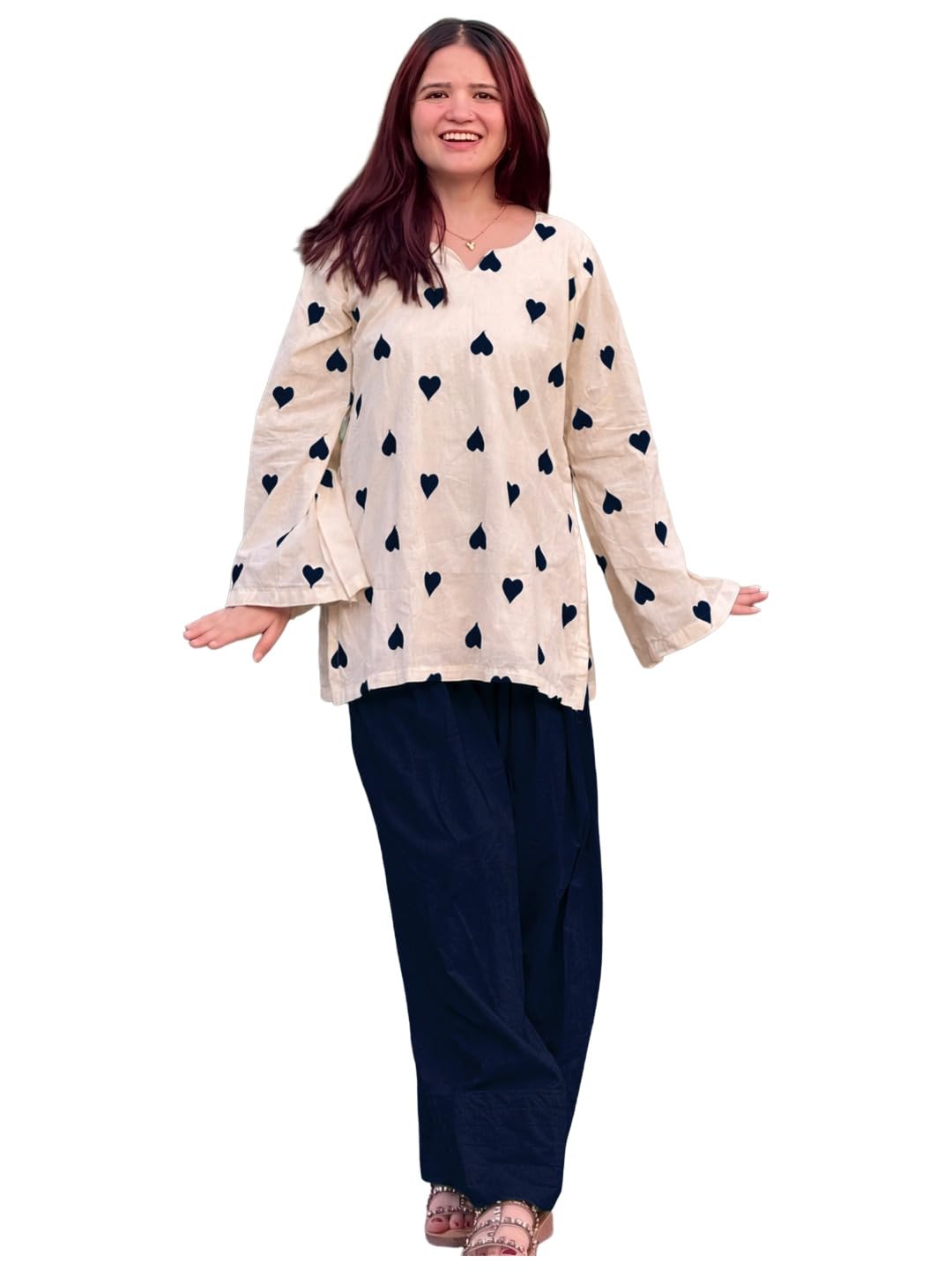GoSriKi Farshi Salwar Suit for Women Viscose Embroidered | Co Ord Set for Woman | Straight Kurta Palazzo Outfit Round Neck V Slit Long Sleeve Ethnic Dress Womens Clothing