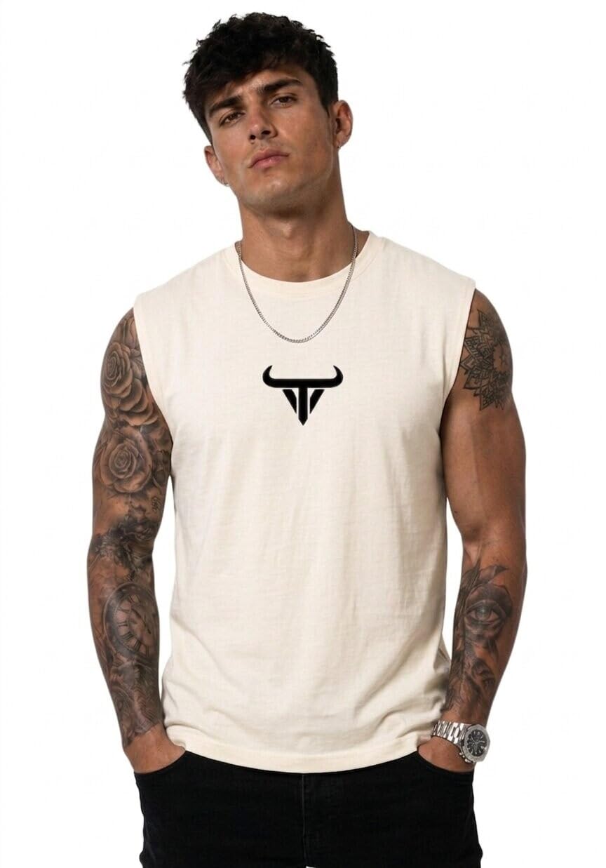 ColorChakra Men s Gym wear Tank top Sleeveless Cotton Vest for Workout Leightweight Tshirt for gyming Running and Daily use M to 4XL