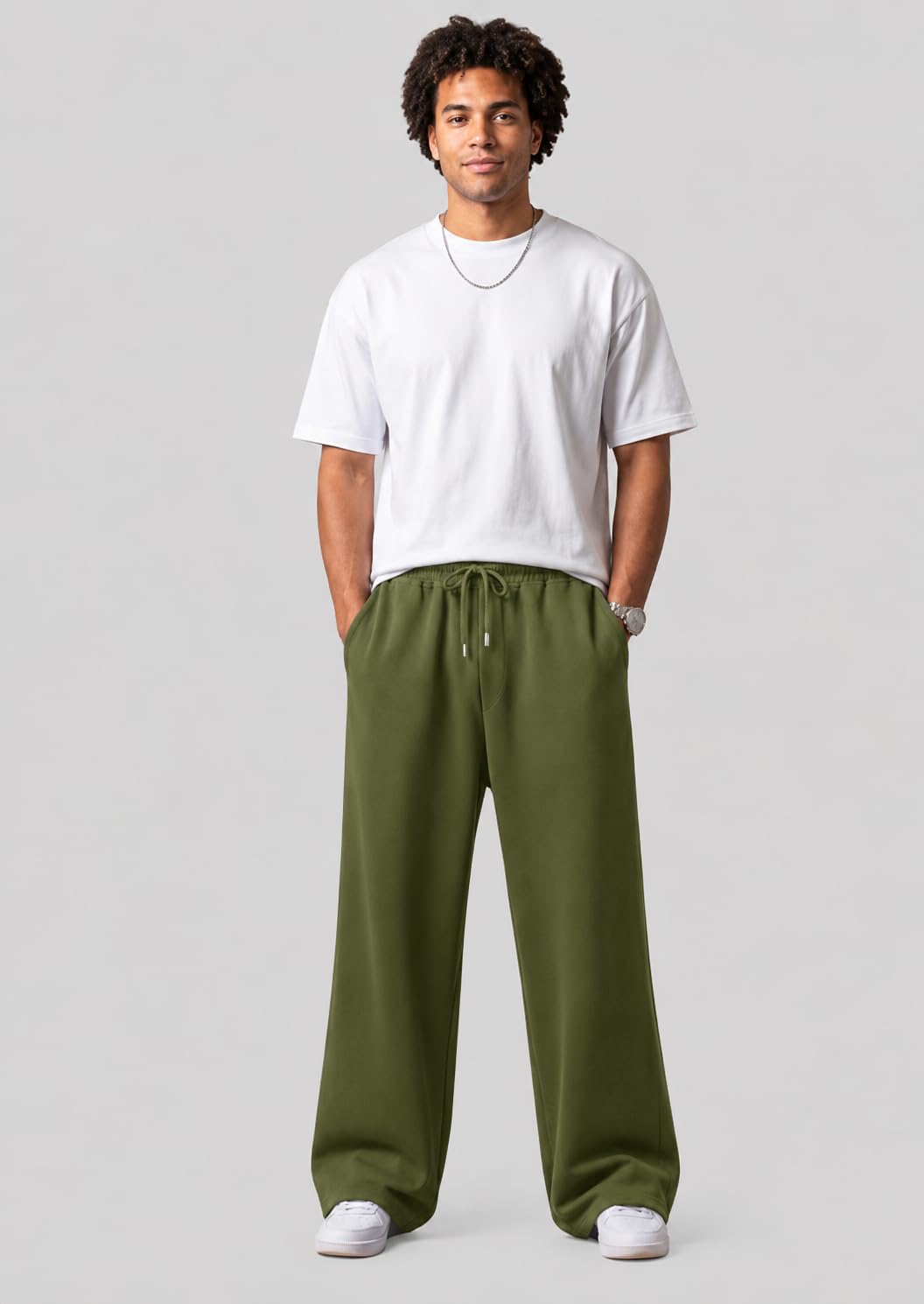Pure Cotton Men's Baggy Lower | Lower for Man Loose Fit with Pockets & Elastic Waist I Baggy fit Lowers for Gym, Jogging & Casual Wear