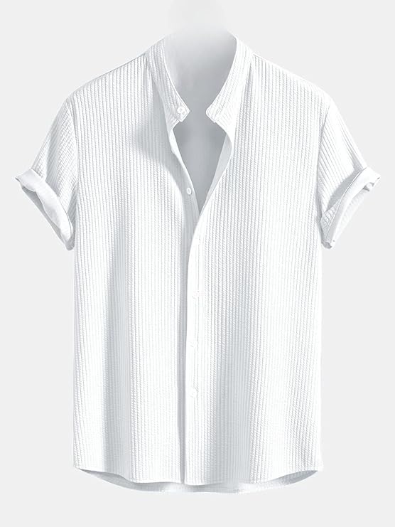 GRECIILOOKS Men's Polycotton Regular Fit Casual Shirt | Stylish | Printed | Solid | Short Sleeve | Trendy (Available in Plus Size)
