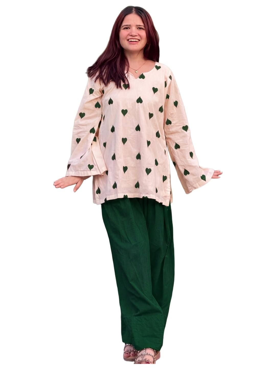 GoSriKi Farshi Salwar Suit for Women Viscose Embroidered | Co Ord Set for Woman | Straight Kurta Palazzo Outfit Round Neck V Slit Long Sleeve Ethnic Dress Womens Clothing