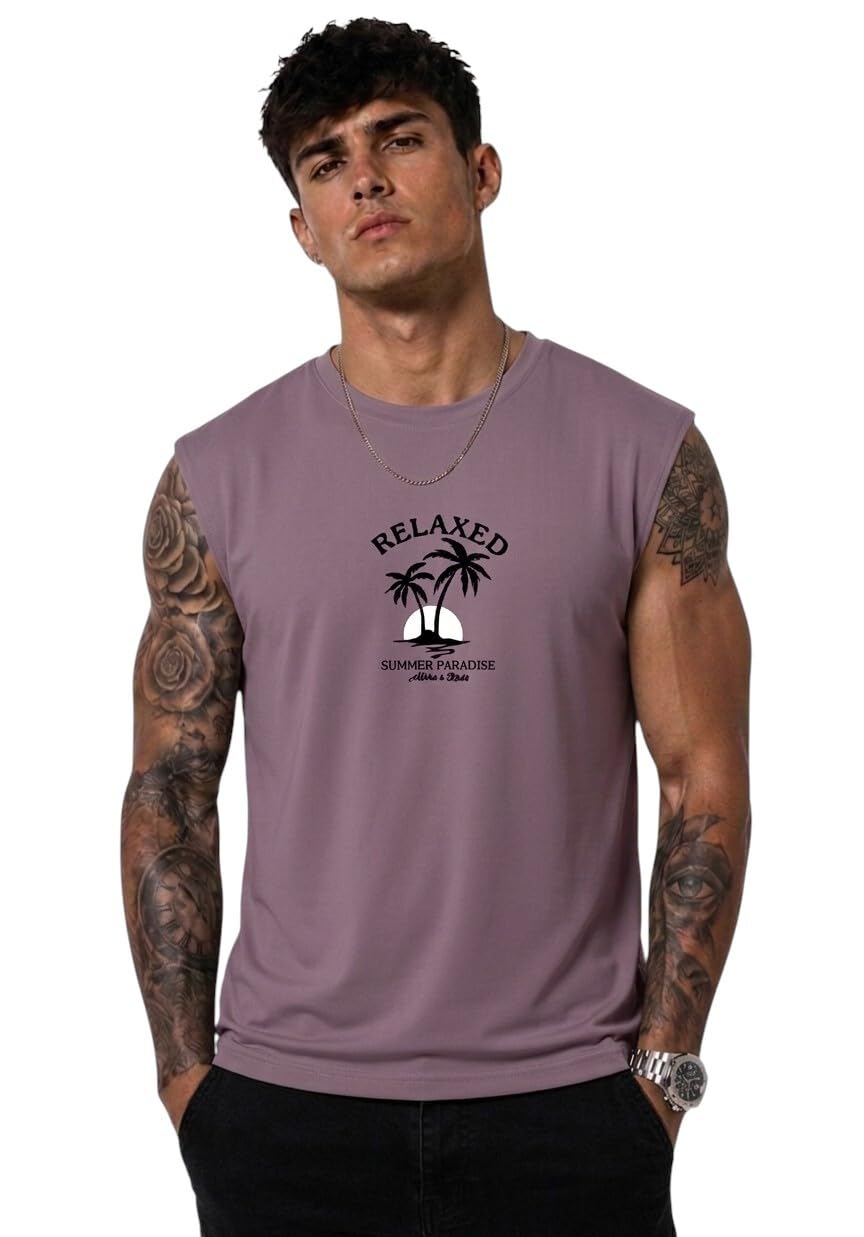 ColorChakra Men s Gym wear Tank top Sleeveless Cotton Vest for Workout Leightweight Tshirt for gyming Running and Daily use M to 4XL