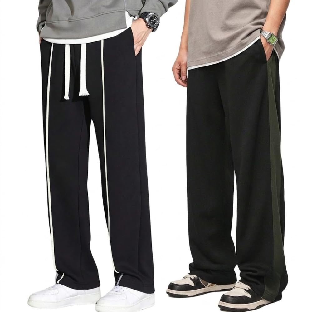 GRECIILOOKS Men's Loose Mid Rise Casual Trousers Pants | Regular | Sports Stylish Track Pant | Sweatpants (Available in Plus Size)