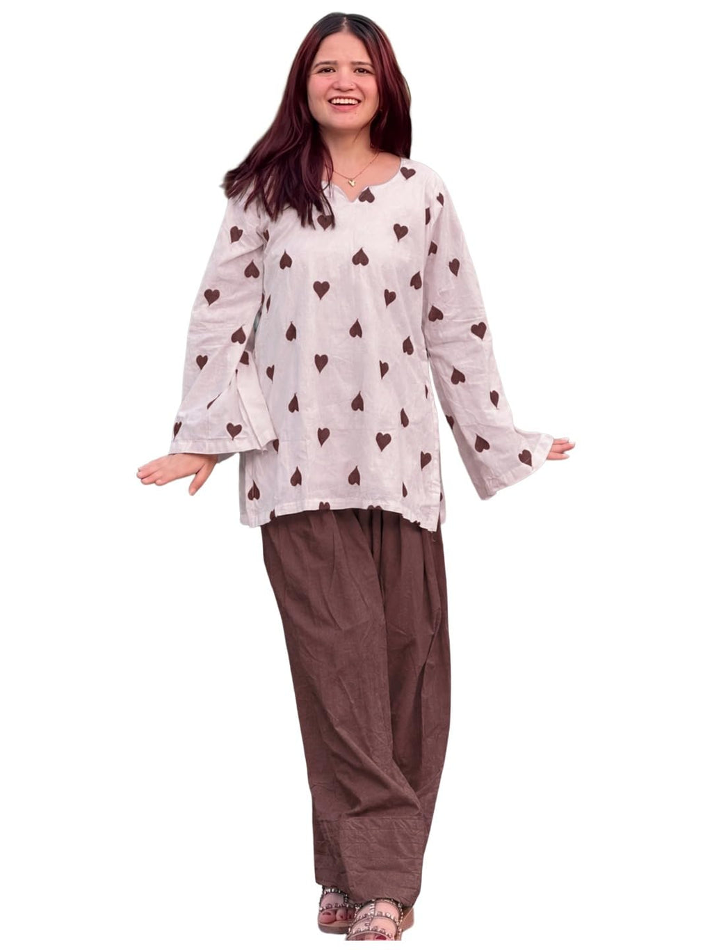 GoSriKi Farshi Salwar Suit for Women Viscose Embroidered | Co Ord Set for Woman | Straight Kurta Palazzo Outfit Round Neck V Slit Long Sleeve Ethnic Dress Womens Clothing