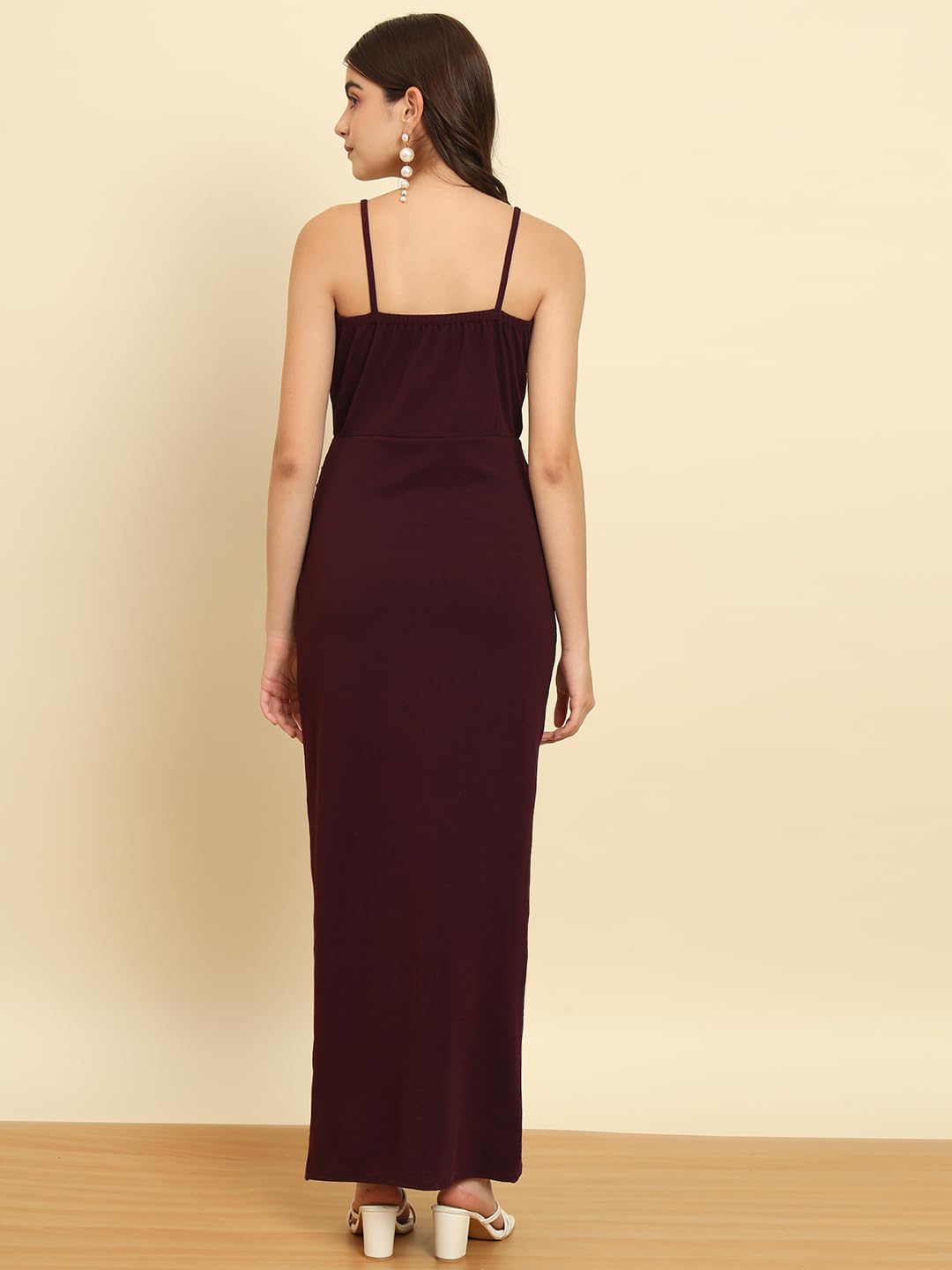Trend Arrest.ed Women's Bodycon Midi Dress | Casual & Night Out Fit | Slim Fit Stretch Fabric