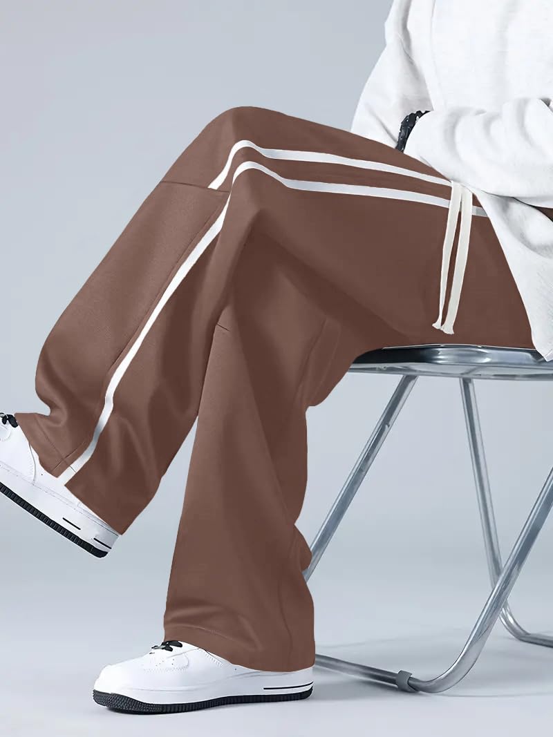 GRECIILOOKS Korean Style Track Pants for Men – Loose Fit Lycra Cargo Joggers | Trendy Gym & Streetwear Bottoms with Utility Pockets (Available in Plus Size)