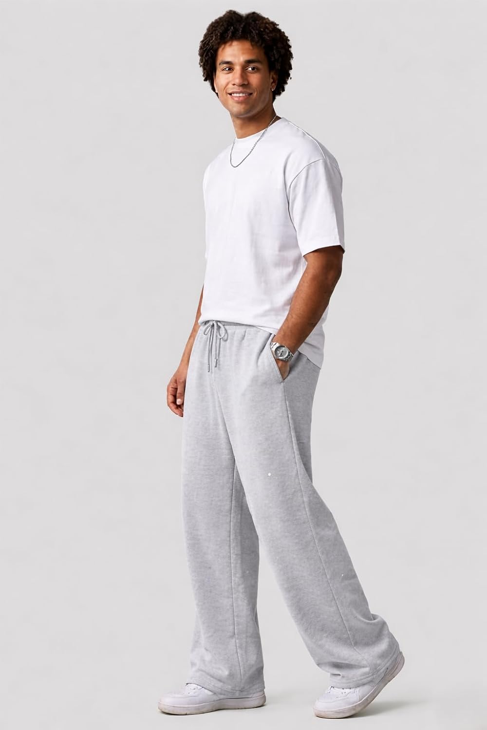 Pure Cotton Men's Baggy Lower | Lower for Man Loose Fit with Pockets & Elastic Waist I Baggy fit Lowers for Gym, Jogging & Casual Wear