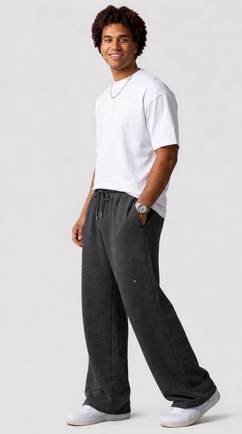 Pure Cotton Men's Baggy Lower | Lower for Man Loose Fit with Pockets & Elastic Waist I Baggy fit Lowers for Gym, Jogging & Casual Wear