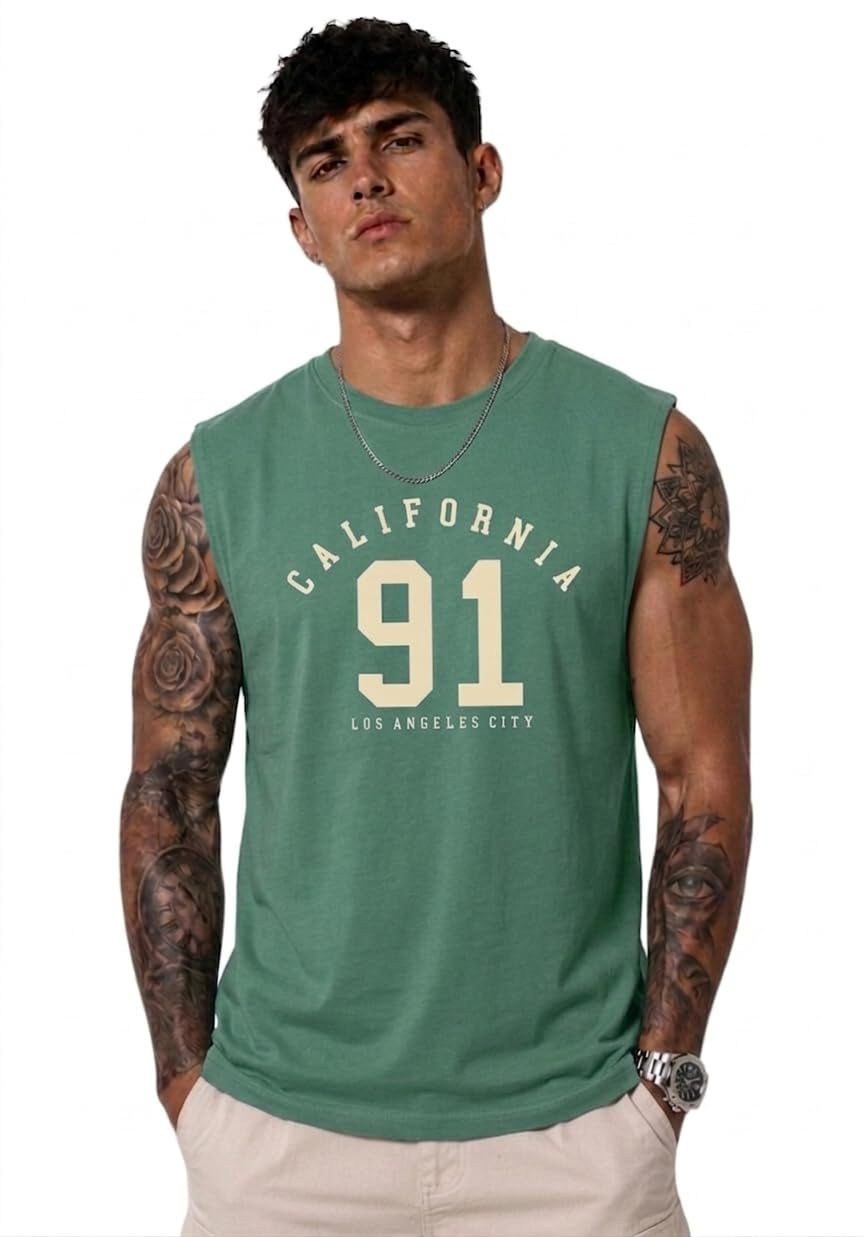 ColorChakra Men s Gym wear Tank top Sleeveless Cotton Vest for Workout Leightweight Tshirt for gyming Running and Daily use M to 4XL