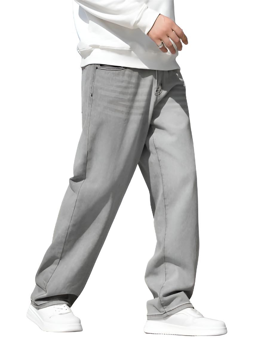 Ben Martin Men Jeans || Baggy Fit Jean's for Man || Loose Fit High Rise Denim || Stretchable Casual Wear Jean,s || Dance Rap Rapping Style Pant for Men || Denim Cotton Jeans (1)