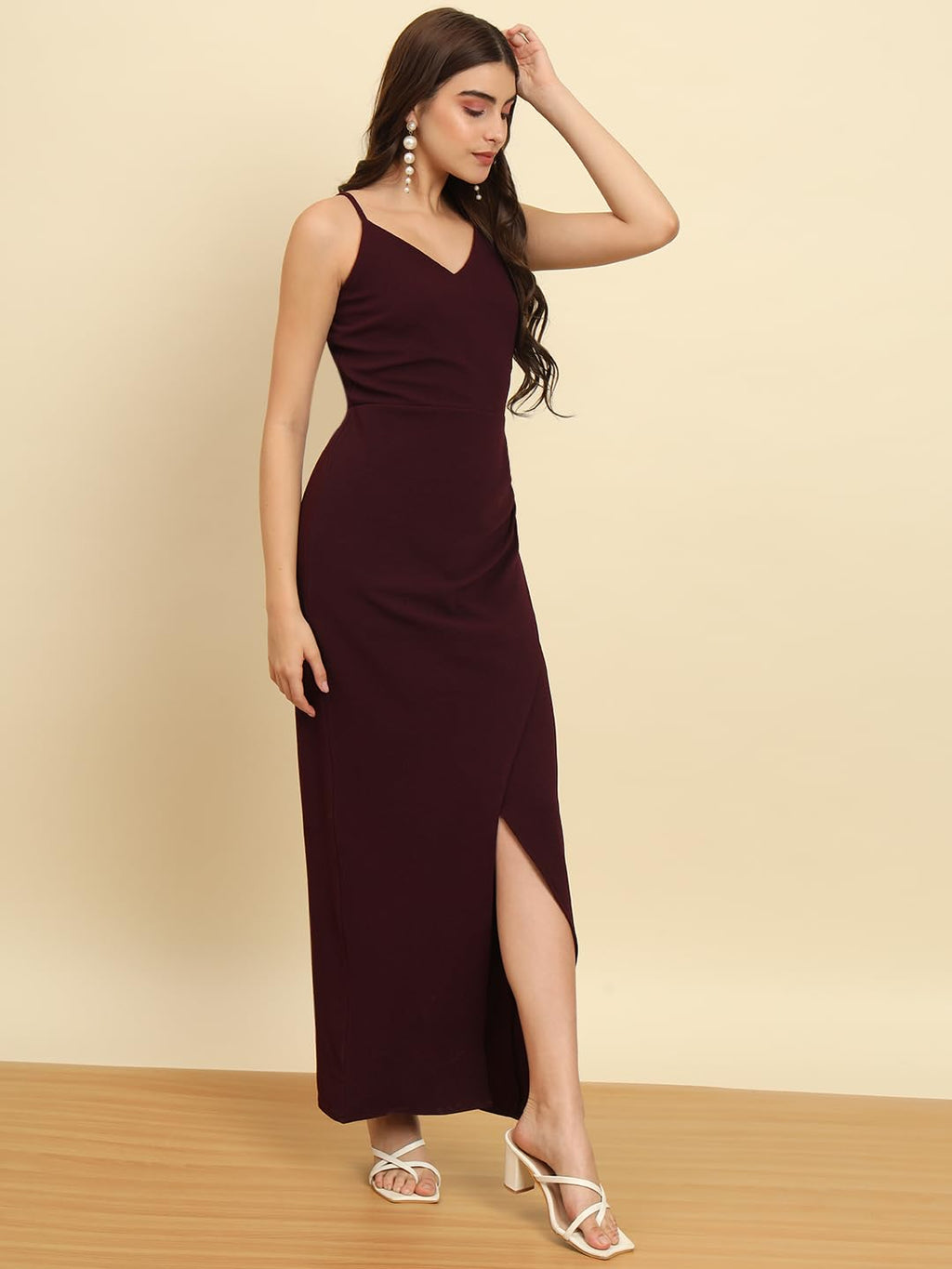 Trend Arrest.ed Women's Bodycon Midi Dress | Casual & Night Out Fit | Slim Fit Stretch Fabric