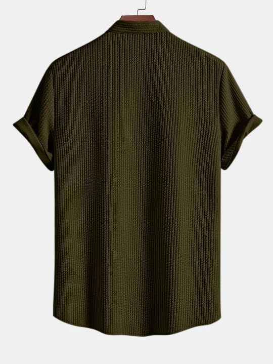 GRECIILOOKS Men's Polycotton Regular Fit Casual Shirt | Stylish | Printed | Solid | Short Sleeve | Trendy (Available in Plus Size)