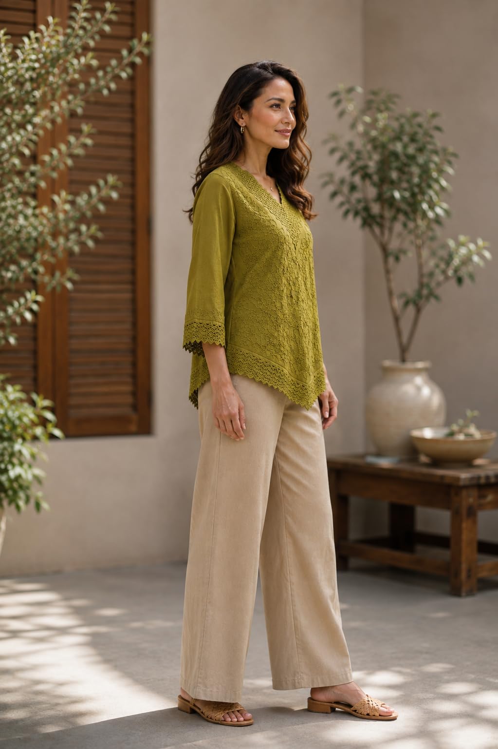 Short Kurti for Women -Embroidered Pure Cotton