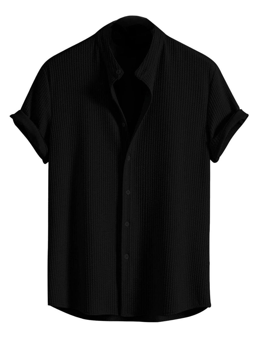 GRECIILOOKS Men's Polycotton Regular Fit Casual Shirt | Stylish | Printed | Solid | Short Sleeve | Trendy (Available in Plus Size)
