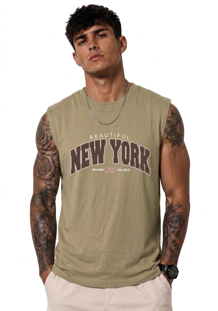 ColorChakra Men s Gym wear Tank top Sleeveless Cotton Vest for Workout Leightweight Tshirt for gyming Running and Daily use M to 4XL