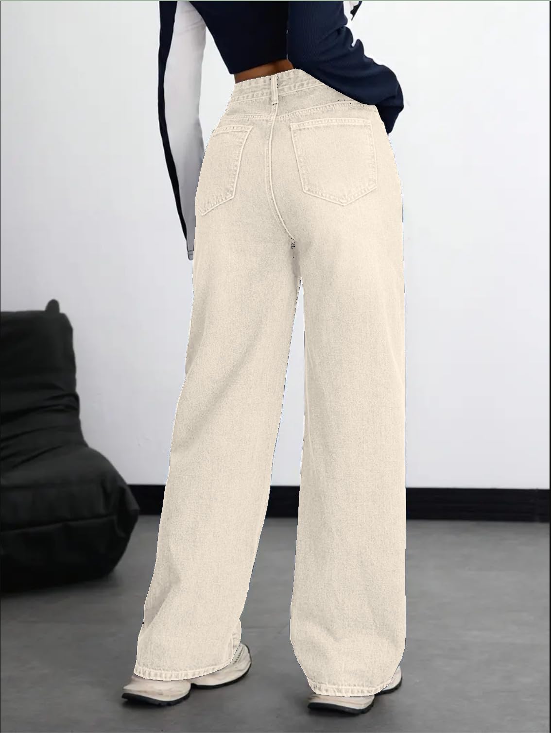 Nifty Women's Denim Stretchable High Waist Baggy Jeans for Women