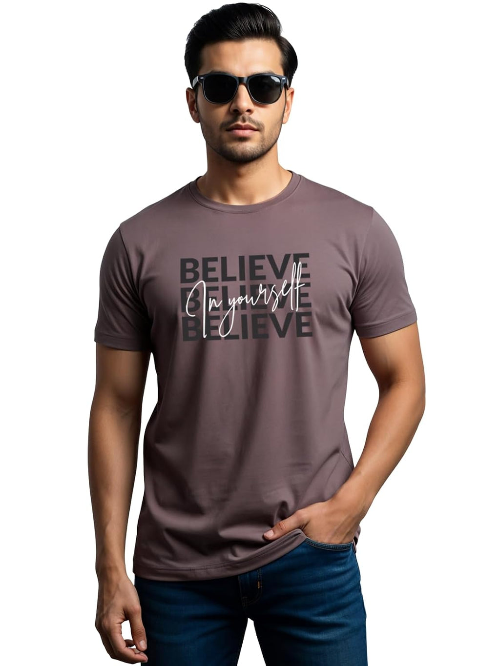 ADRO Tshirt for Men | Printed T Shirt for Men | 100% Cotton Regular Fit T-Shirt |Printed T Shirt