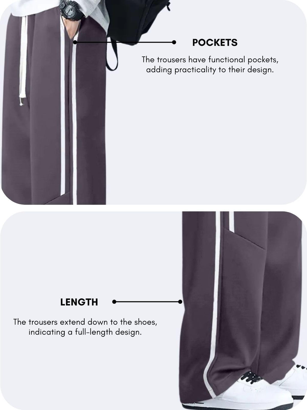 GRECIILOOKS Korean Style Track Pants for Men – Loose Fit Lycra Cargo Joggers | Trendy Gym & Streetwear Bottoms with Utility Pockets (Available in Plus Size)
