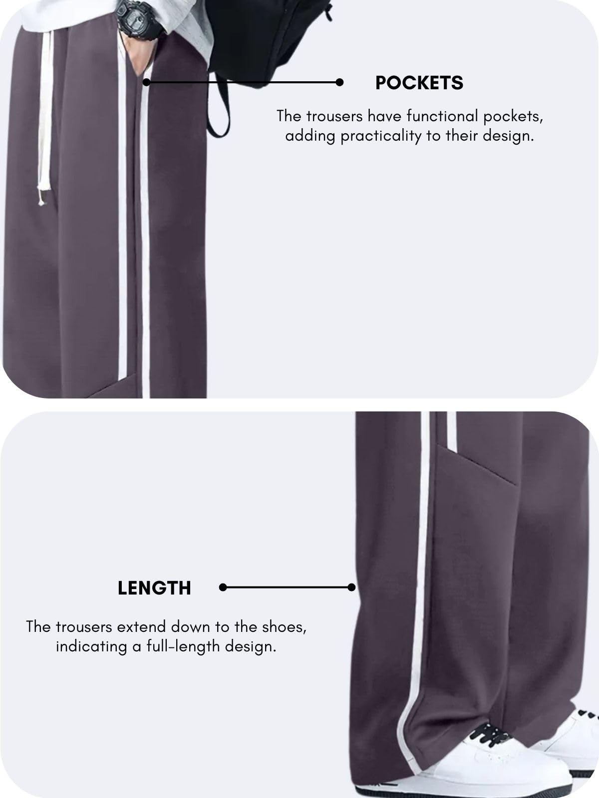 GRECIILOOKS Korean Style Track Pants for Men – Loose Fit Lycra Cargo Joggers | Trendy Gym & Streetwear Bottoms with Utility Pockets (Available in Plus Size)