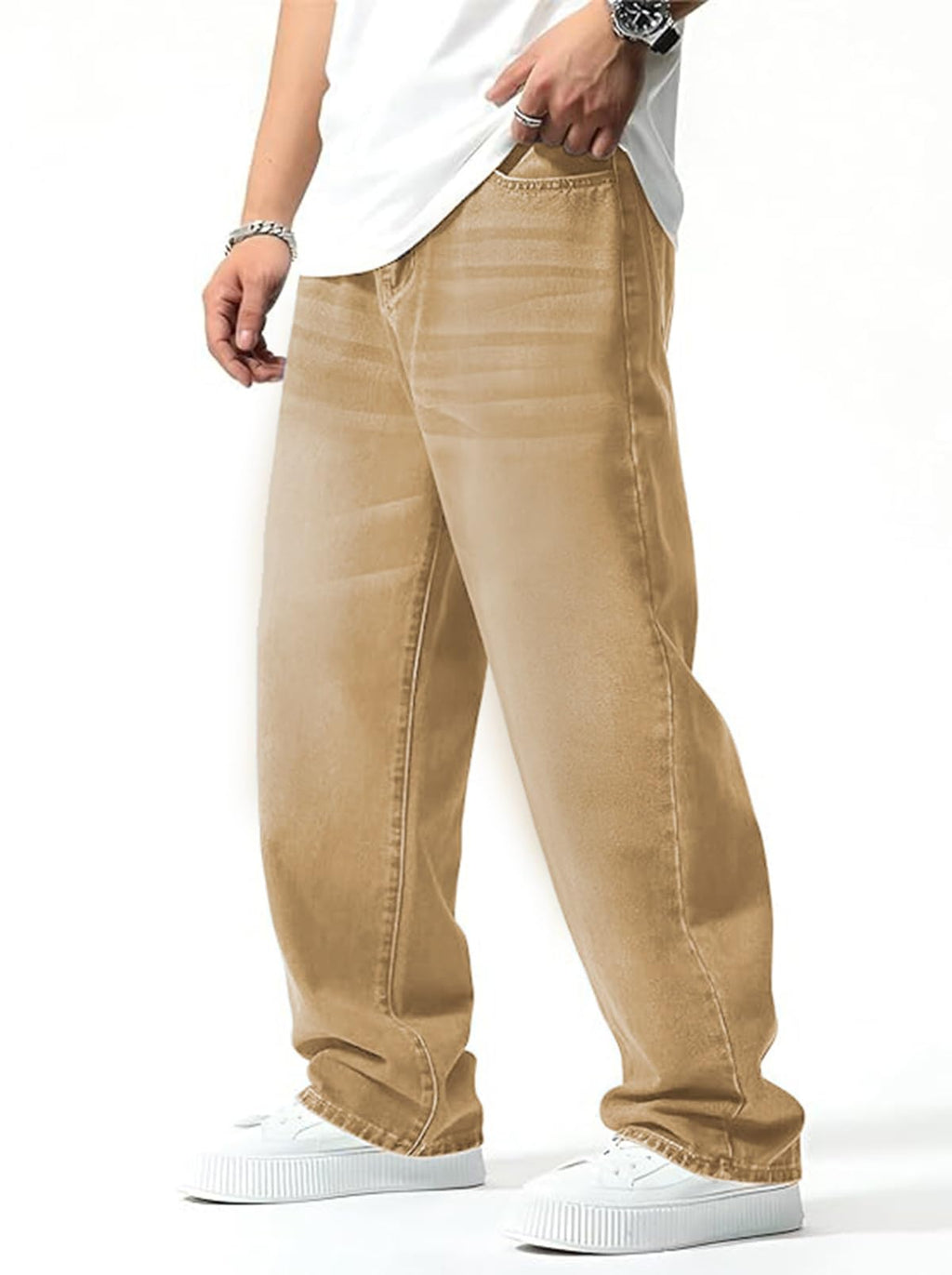 Ben Martin Men Jeans || Baggy Fit Jean's for Man || Loose Fit High Rise Denim || Stretchable Casual Wear Jean,s || Dance Rap Rapping Style Pant for Men || Denim Cotton Jeans (1)