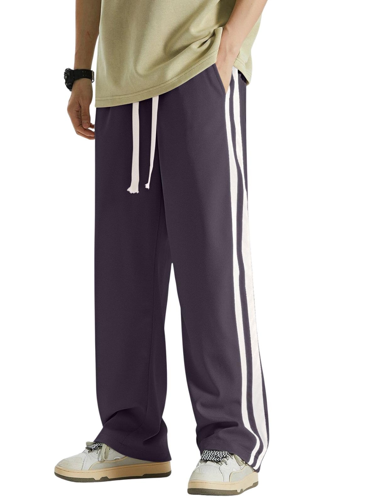 GRECIILOOKS Men's Loose Mid Rise Casual Trousers Pants | Regular | Sports Stylish Track Pant | Sweatpants (Available in Plus Size)