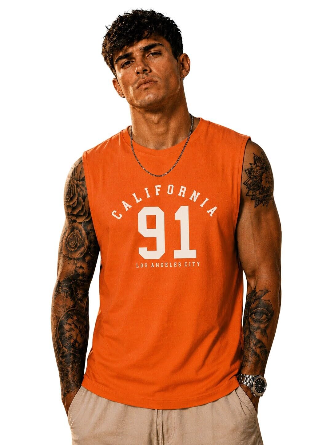 ColorChakra Men s Gym wear Tank top Sleeveless Cotton Vest for Workout Leightweight Tshirt for gyming Running and Daily use M to 4XL