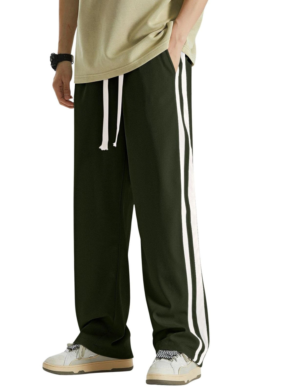 GRECIILOOKS Men's Loose Mid Rise Casual Trousers Pants | Regular | Sports Stylish Track Pant | Sweatpants (Available in Plus Size)