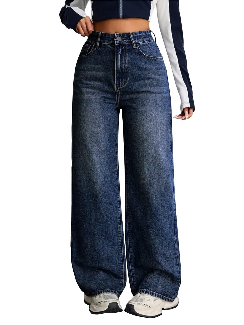 Nifty Women's Denim Stretchable High Waist Baggy Jeans for Women