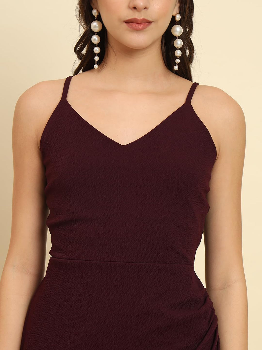 Trend Arrest.ed Women's Bodycon Midi Dress | Casual & Night Out Fit | Slim Fit Stretch Fabric