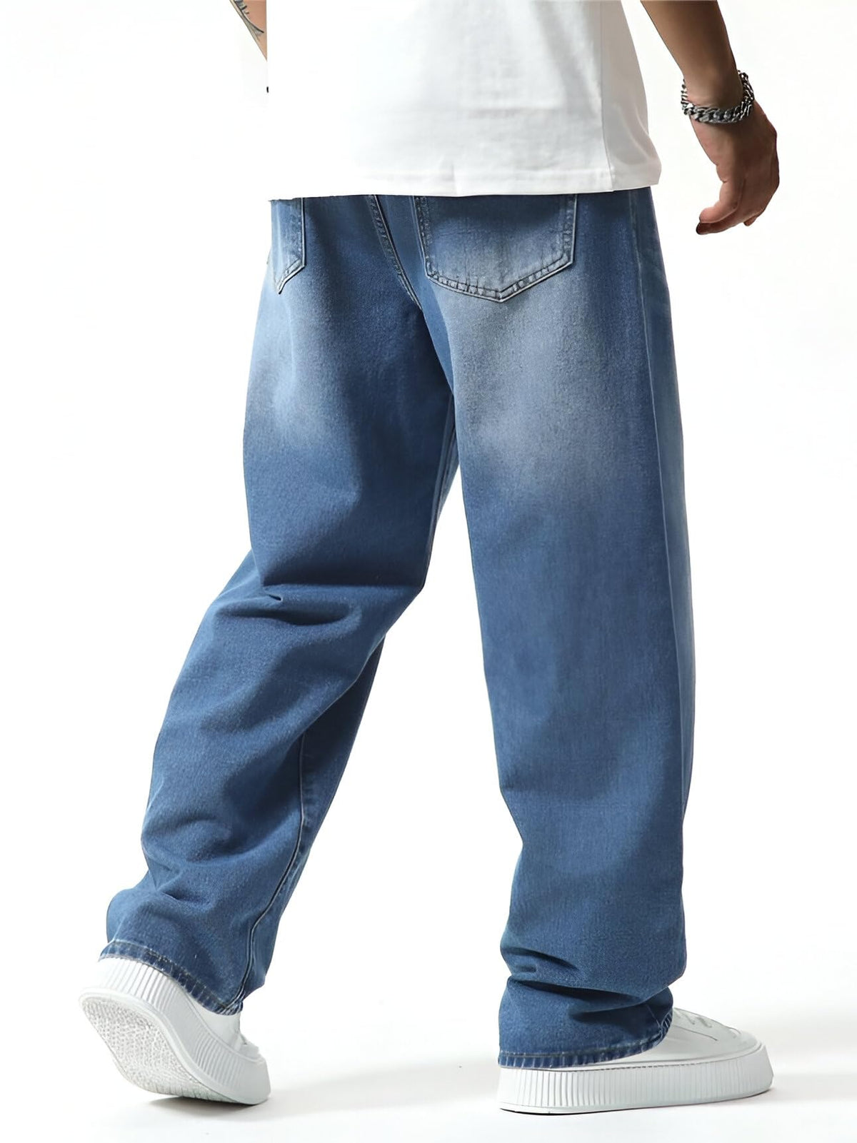 Ben Martin Men Jeans || Baggy Fit Jean's for Man || Loose Fit High Rise Denim || Stretchable Casual Wear Jean,s || Dance Rap Rapping Style Pant for Men || Denim Cotton Jeans (1)
