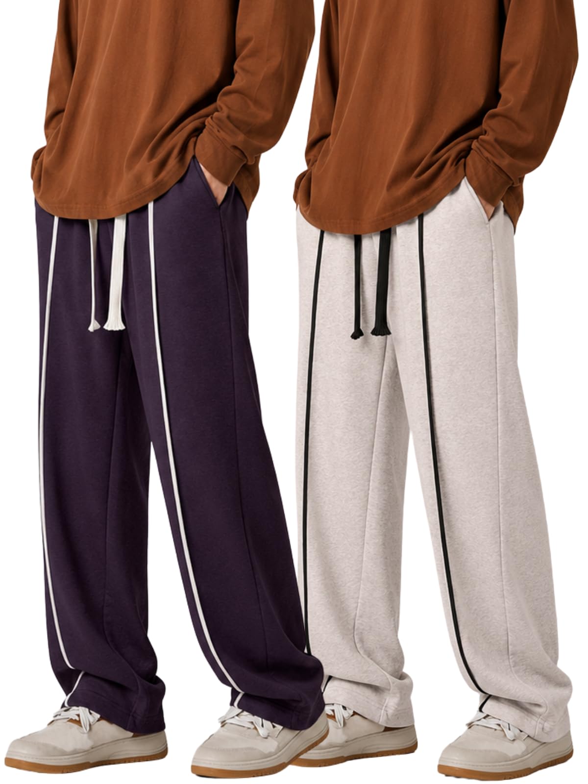 GRECIILOOKS Men's Loose Mid Rise Casual Trousers Pants | Regular | Sports Stylish Track Pant | Sweatpants (Available in Plus Size)