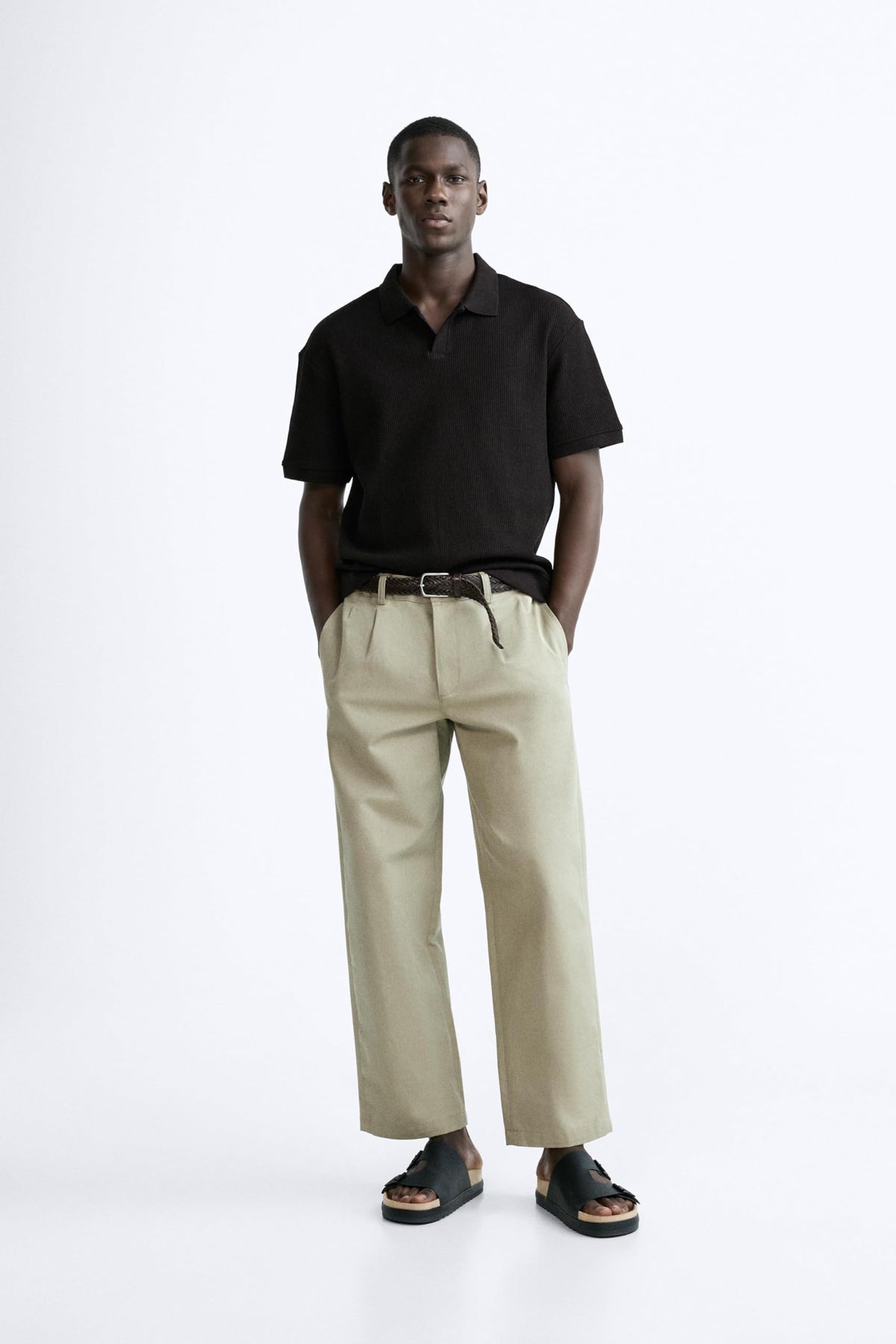 Alan Jones Clothing Men's Textured Polo T-Shirt | Classic Short Sleeve Polo for Casual Wear