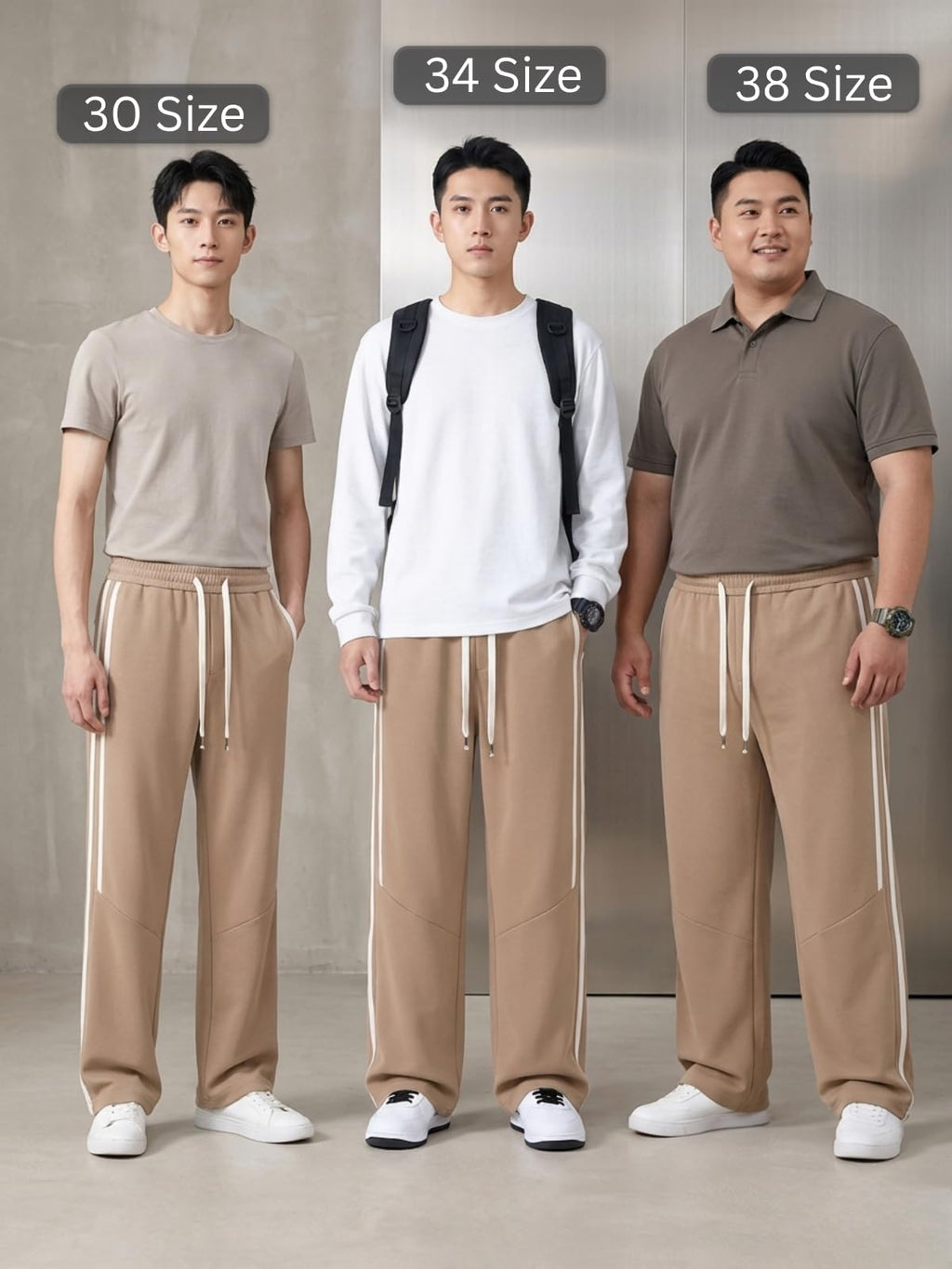 GRECIILOOKS Korean Style Track Pants for Men – Loose Fit Lycra Cargo Joggers | Trendy Gym & Streetwear Bottoms with Utility Pockets (Available in Plus Size)