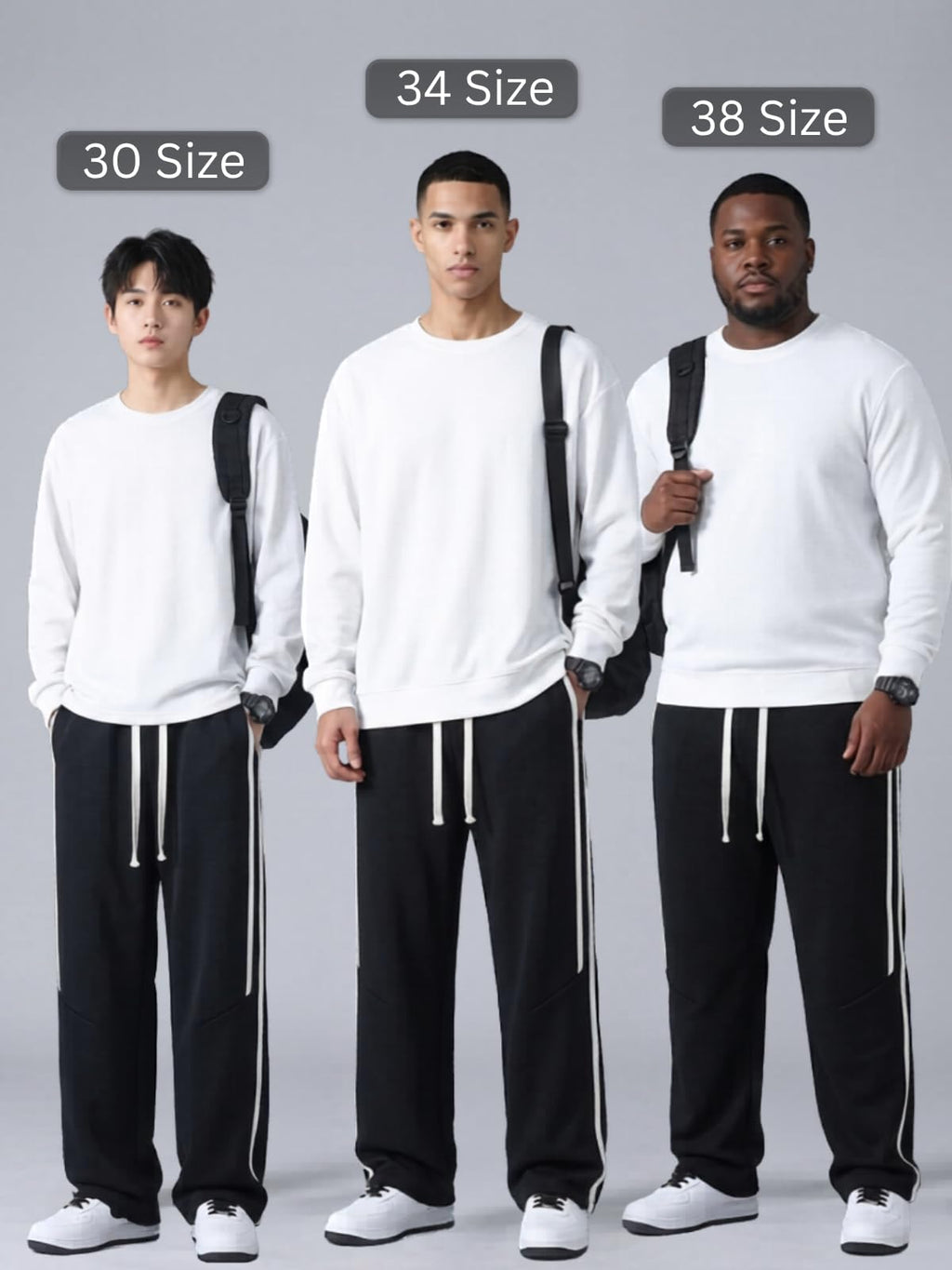 GRECIILOOKS Korean Style Track Pants for Men – Loose Fit Lycra Cargo Joggers | Trendy Gym & Streetwear Bottoms with Utility Pockets (Available in Plus Size)