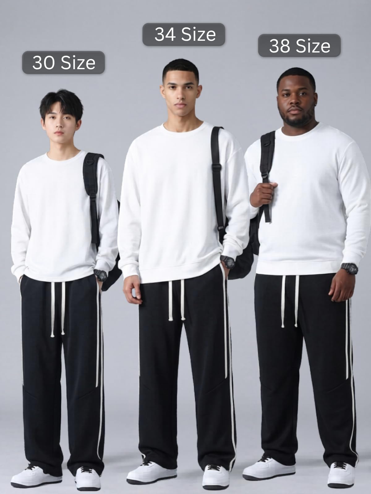 GRECIILOOKS Korean Style Track Pants for Men – Loose Fit Lycra Cargo Joggers | Trendy Gym & Streetwear Bottoms with Utility Pockets (Available in Plus Size)