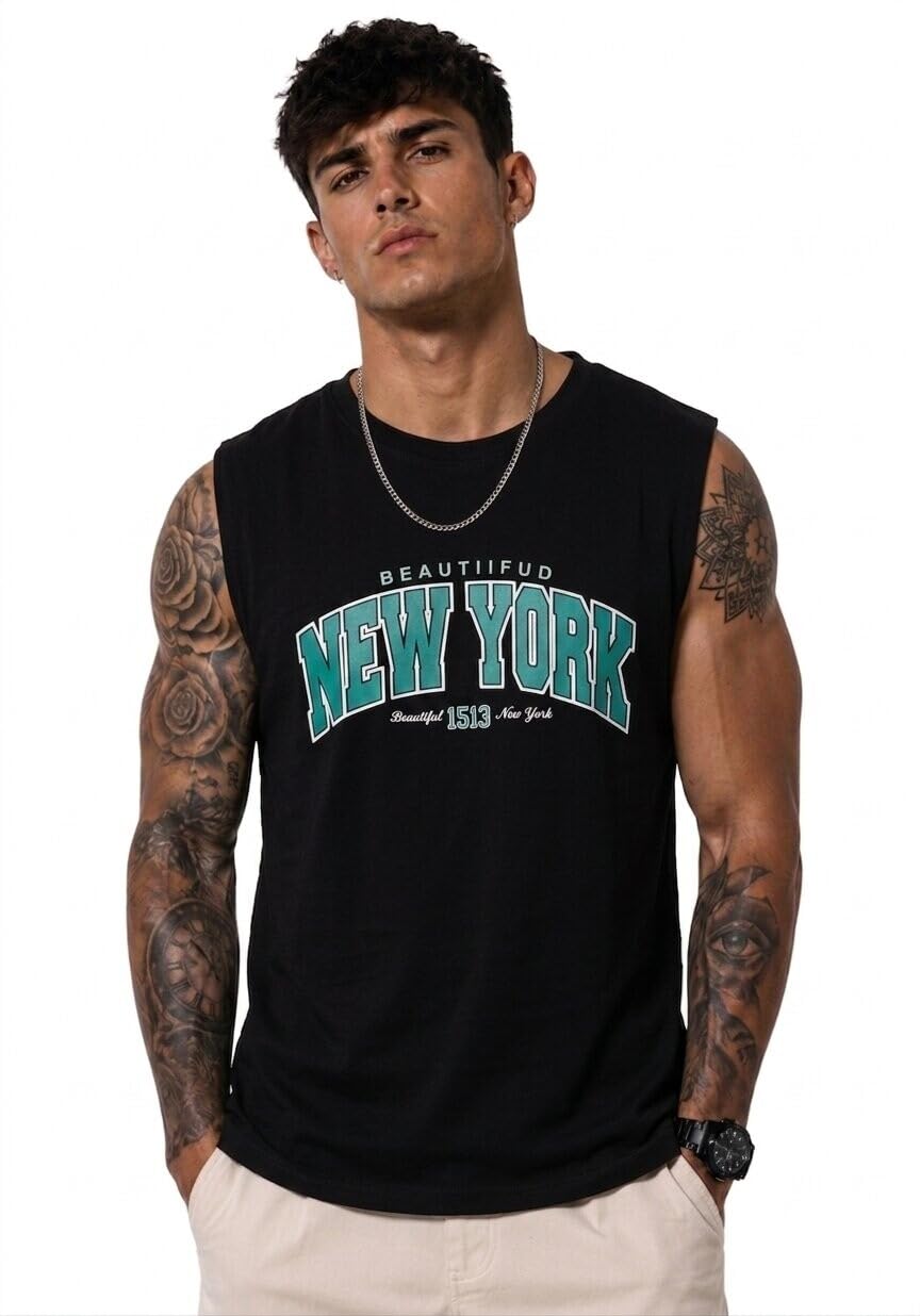 ColorChakra Men s Gym wear Tank top Sleeveless Cotton Vest for Workout Leightweight Tshirt for gyming Running and Daily use M to 4XL