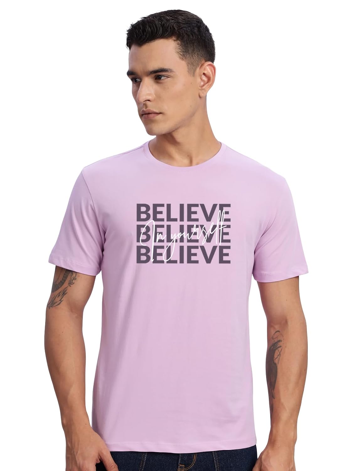 ADRO Tshirt for Men | Printed T Shirt for Men | 100% Cotton Regular Fit T-Shirt |Printed T Shirt