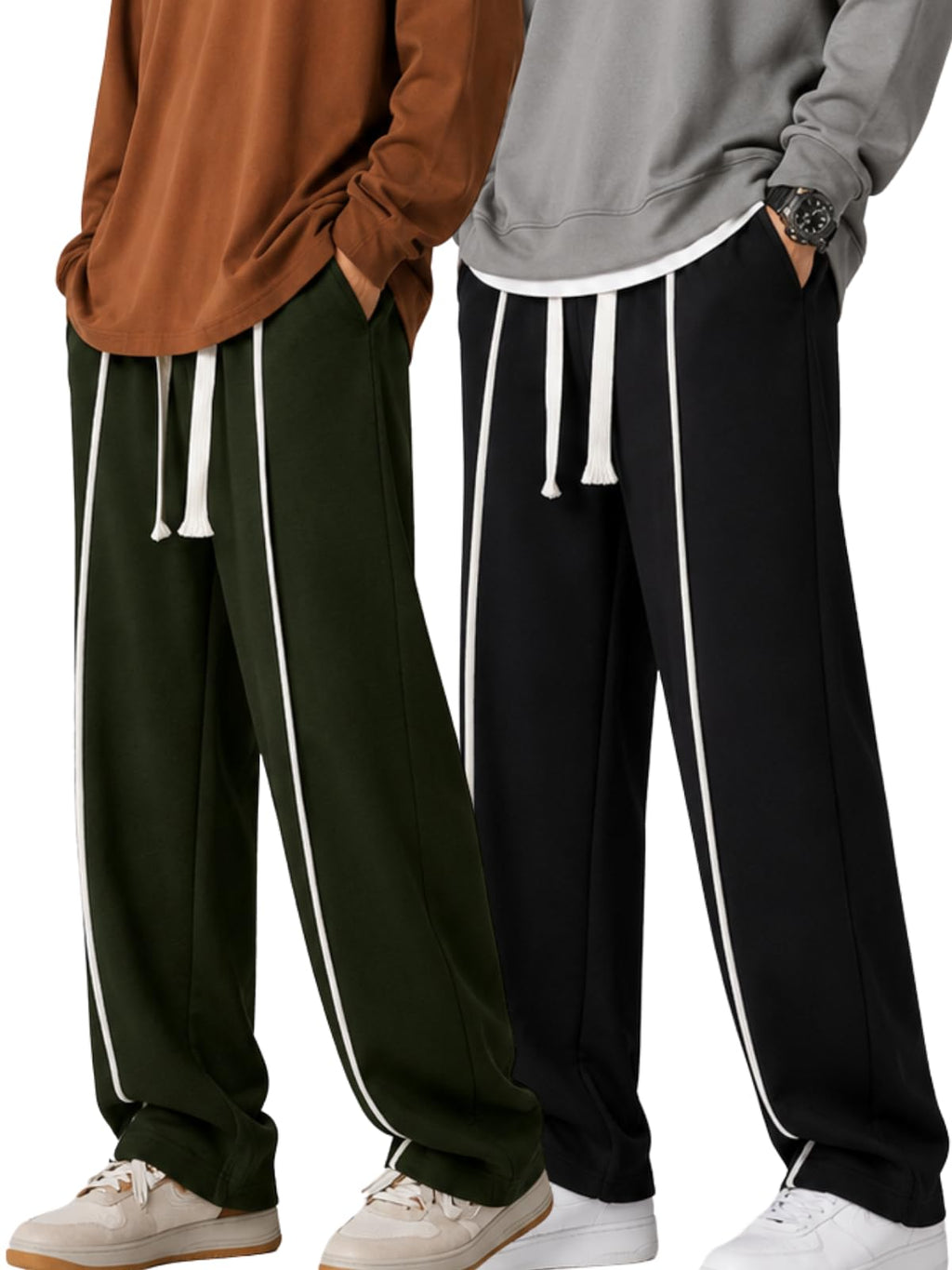 GRECIILOOKS Men's Loose Mid Rise Casual Trousers Pants | Regular | Sports Stylish Track Pant | Sweatpants (Available in Plus Size)