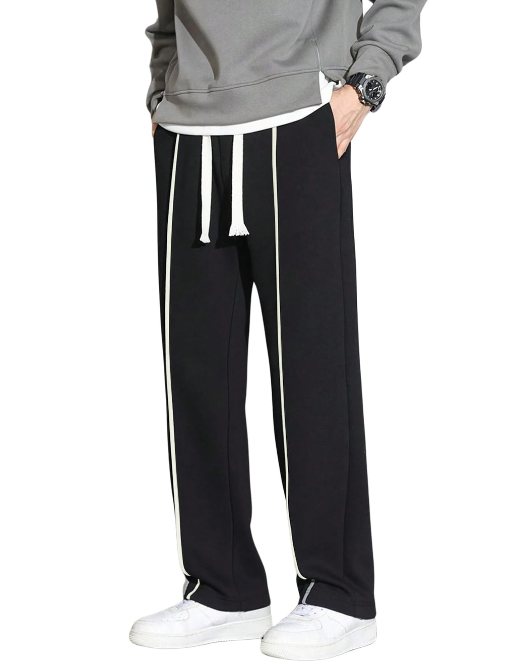 GRECIILOOKS Men's Loose Mid Rise Casual Trousers Pants | Regular | Sports Stylish Track Pant | Sweatpants (Available in Plus Size)