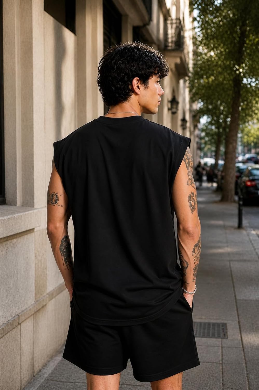 NETCLICK® Men's Sleeveless Round Neck Polycotton Tank Top Vest for Gym, Workout, Running & Casual Wear