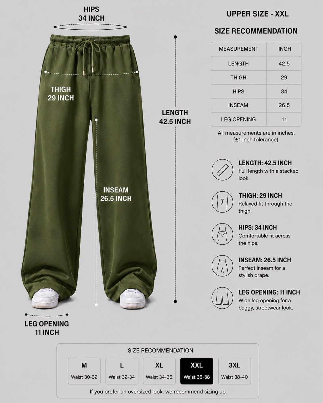 Pure Cotton Men's Baggy Lower | Lower for Man Loose Fit with Pockets & Elastic Waist I Baggy fit Lowers for Gym, Jogging & Casual Wear