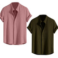 GRECIILOOKS Men's Polycotton Regular Fit Casual Shirt | Stylish | Printed | Solid | Short Sleeve | Trendy (Available in Plus Size)