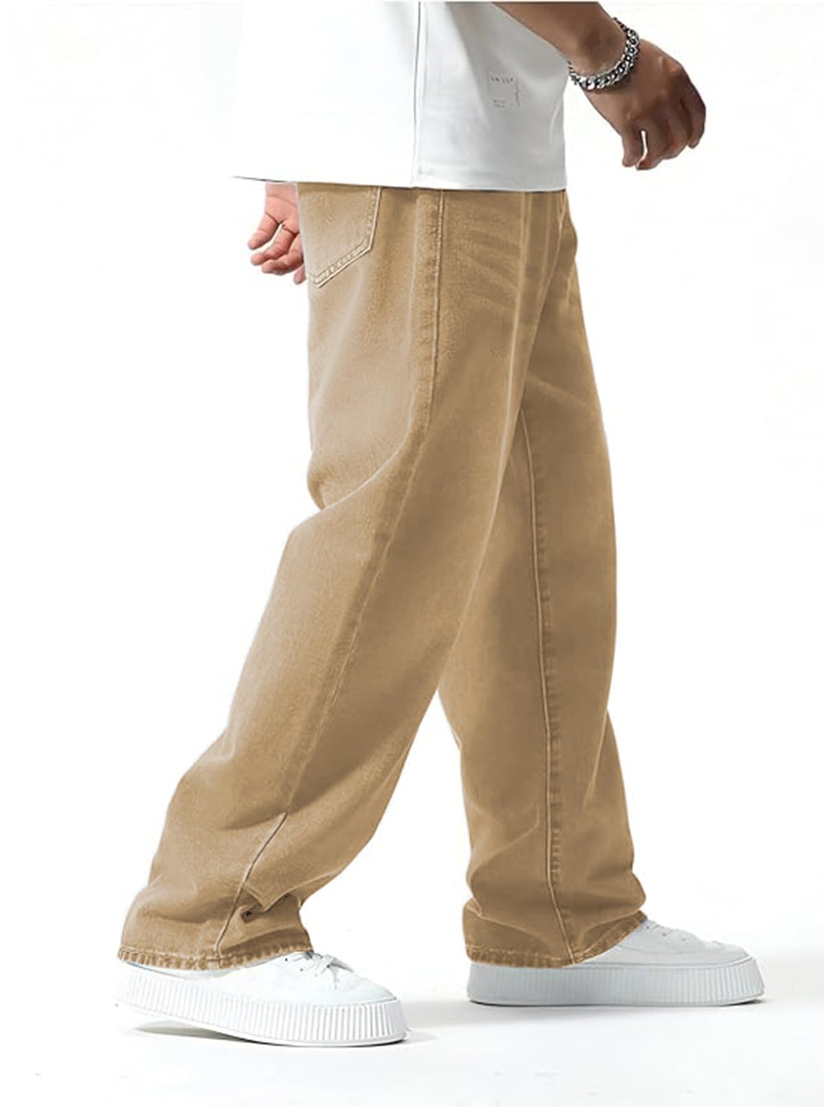 Ben Martin Men Jeans || Baggy Fit Jean's for Man || Loose Fit High Rise Denim || Stretchable Casual Wear Jean,s || Dance Rap Rapping Style Pant for Men || Denim Cotton Jeans (1)