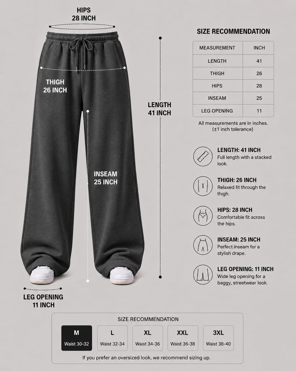 Pure Cotton Men's Baggy Lower | Lower for Man Loose Fit with Pockets & Elastic Waist I Baggy fit Lowers for Gym, Jogging & Casual Wear