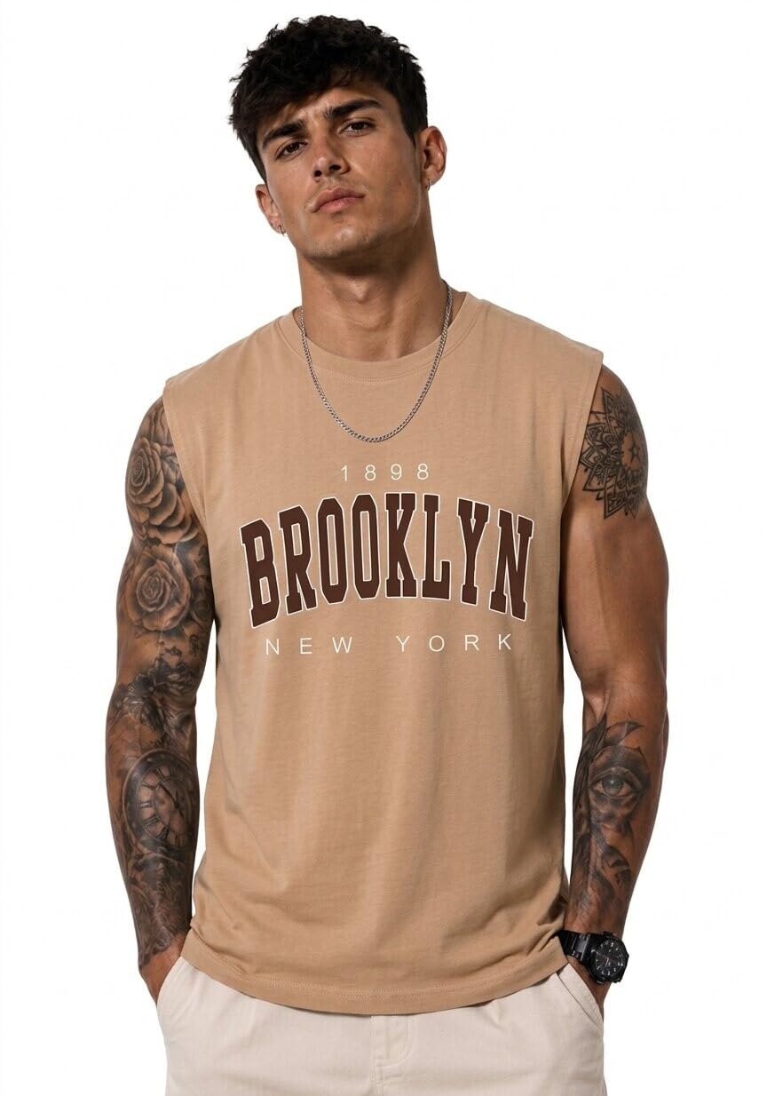 ColorChakra Men s Gym wear Tank top Sleeveless Cotton Vest for Workout Leightweight Tshirt for gyming Running and Daily use M to 4XL