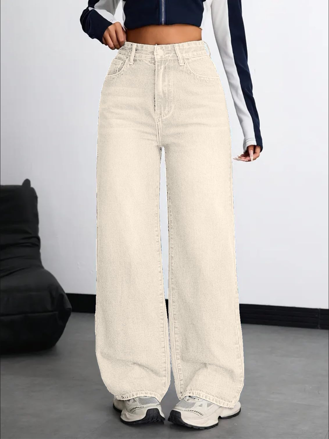 Nifty Women's Denim Stretchable High Waist Baggy Jeans for Women