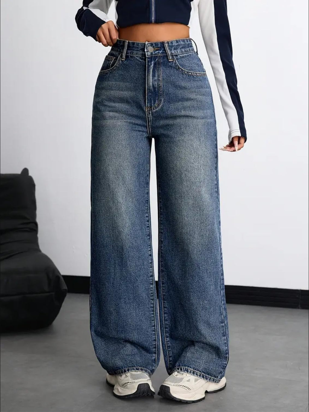 Nifty Women's Denim Stretchable High Waist Baggy Jeans for Women